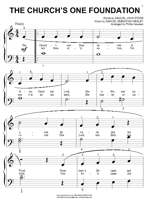 Produktbild zu: The Church's One Foundation (arr. Phillip Keveren)
