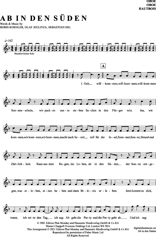 Produktgalerie: Seite 1 von 4 Ab In Den Süden , Buddy Und Dj The Wave, (Oboe)