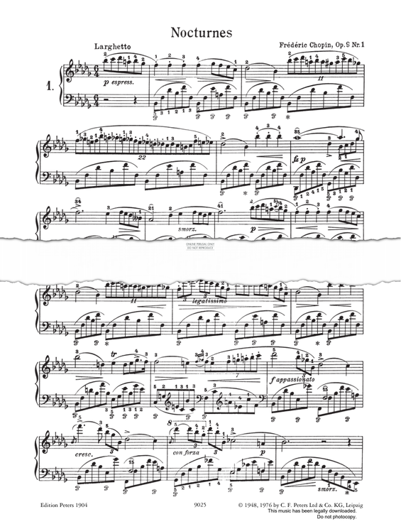 Produktgalerie: Seite 1 von 1 Nocturne in B Flat Minor Op.9 No.1, Frederic Chopin, Klavier