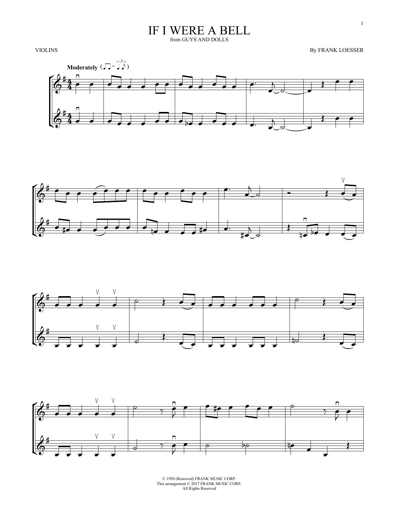 Product gallery: Page 1 of 1 If I Were A Bell, Frank Loesser