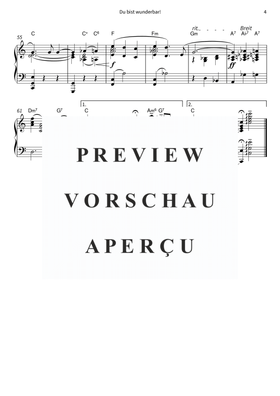 Produktgalerie: Seite 6 von 6 Du bist wunderbar!, Hildegard Knef, Klavier Solo