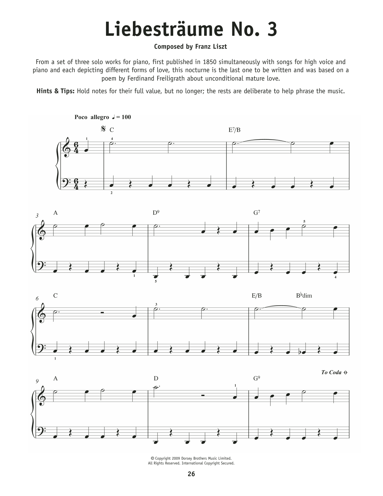 Product picture to:  Liebestraum No. 3 - Franz Liszt