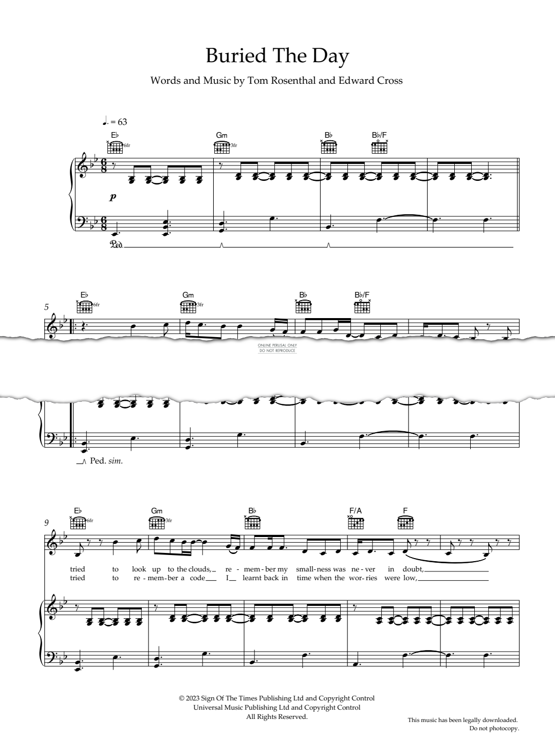 Produktgalerie: Seite 1 von 1 Buried The Day, Tom Rosenthal, Gesang, Gitarre, Klavier