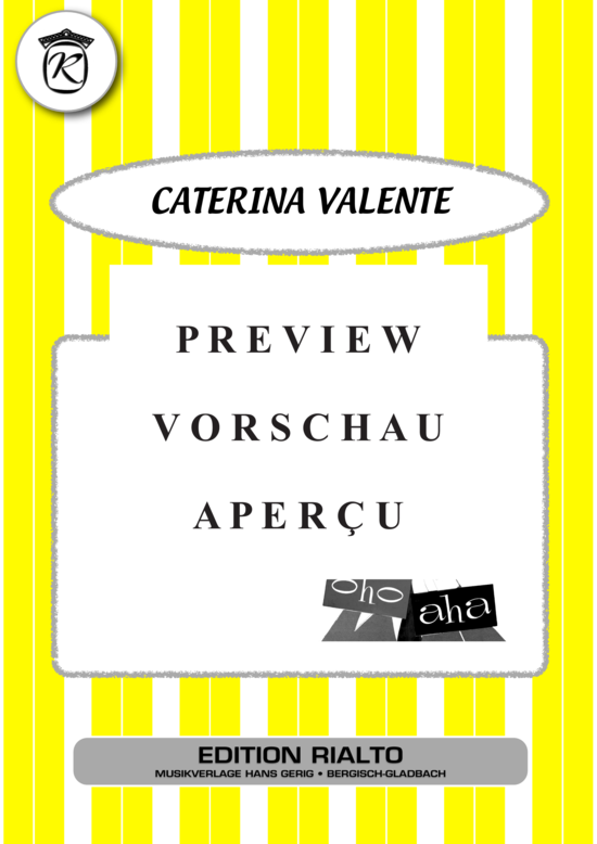 gallery: Oho-Aha , Valente, Caterina, (Melodie-Stimmen in C/B/Es)