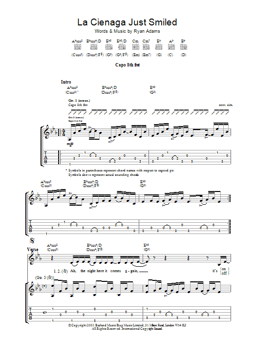 Produktgalerie: Seite 1 von 1 La Cienega Just Smiled, Ryan Adams, Gitarre
