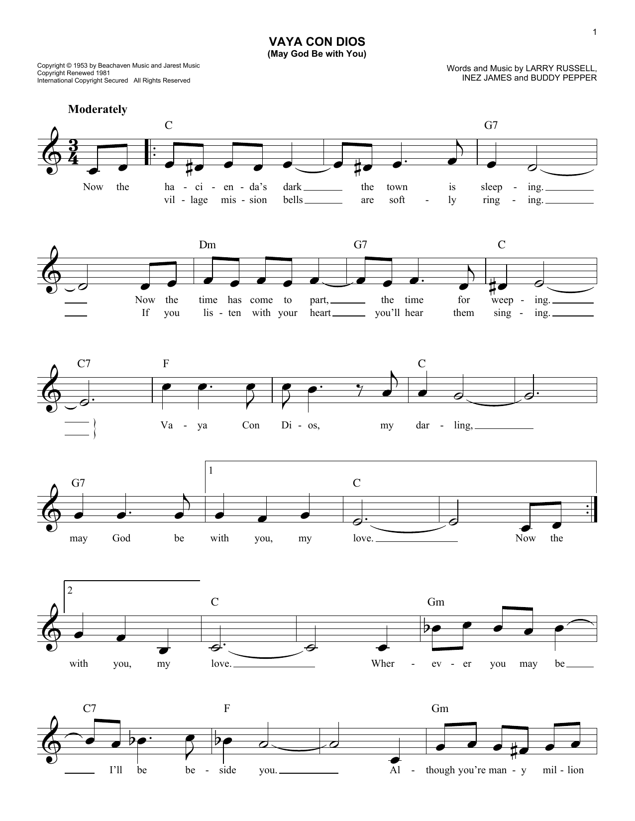Produktbild zu: Vaya Con Dios (May God Be With You)