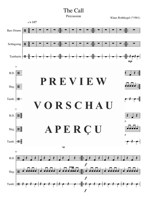 gallery: The Call-Deep in The Ocean (Einzelstimmen), , Gemischtes Ensemble Percussion