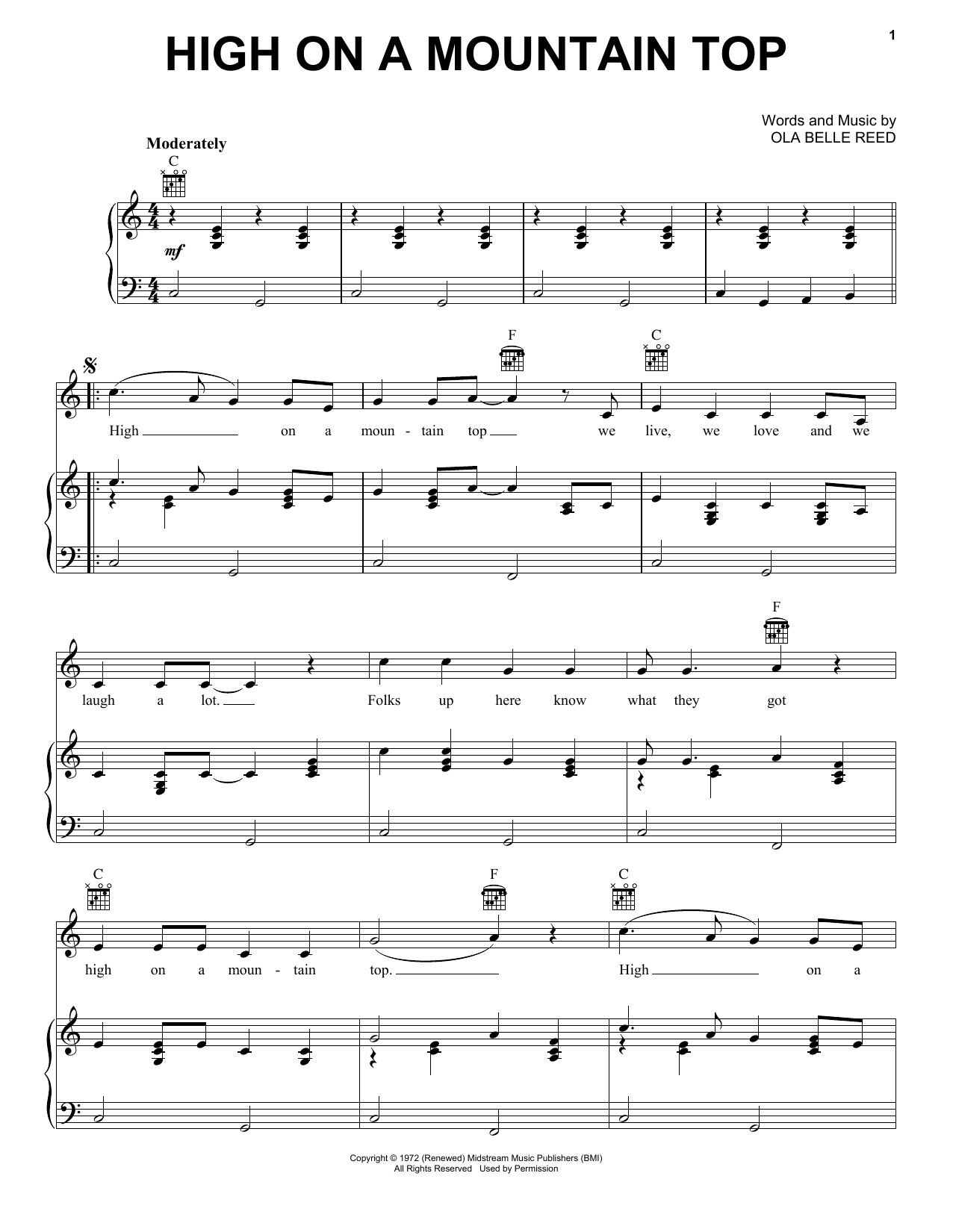 Produktbild zu:  High On A Mountain Top - Ola Belle Reed