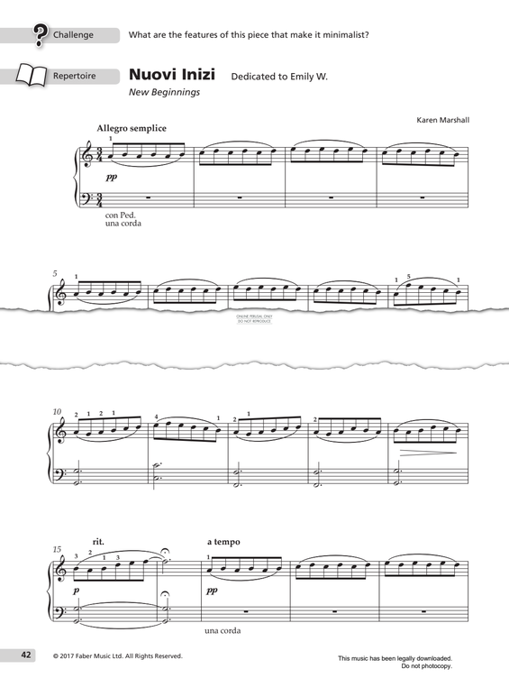 Produktgalerie: Seite 1 von 1 Nuovi Inizi, Karen Marshall, Klavier