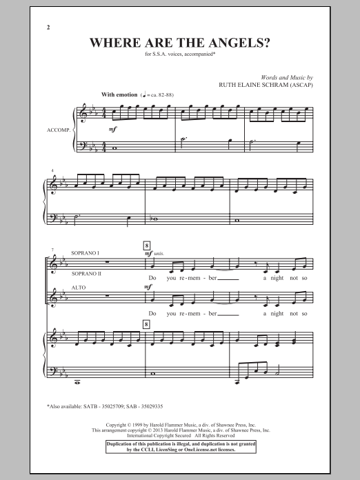 Produktgalerie: Seite 1 von 1 Where Are The Angels, Ruth Elaine Schram, Chor