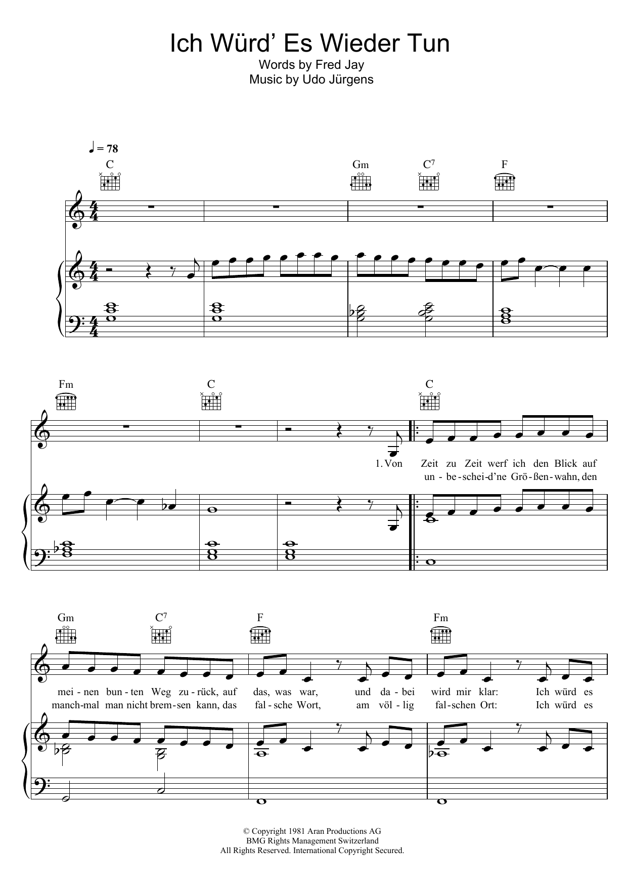 Produktgalerie: Seite 1 von 1 Ich Wurd' Es Wieder Tun, Udo Jurgens, Gesang, Gitarre, Klavier