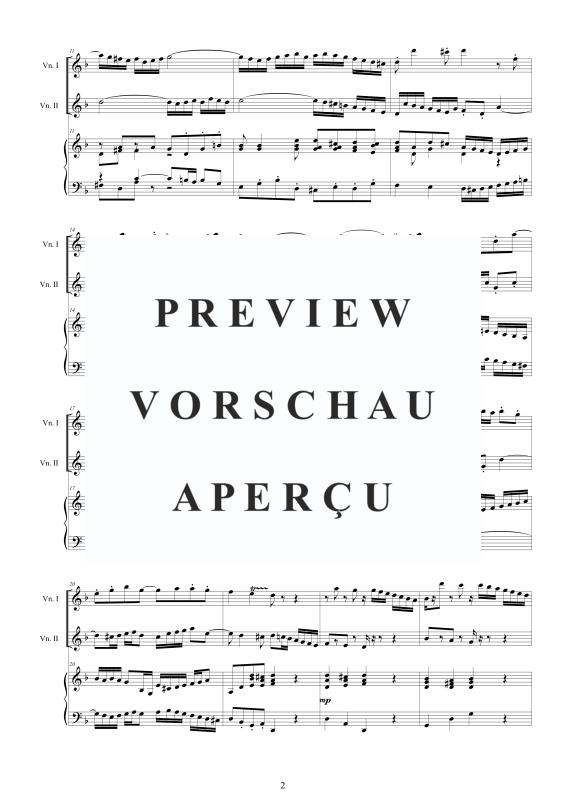 Produktgalerie: Seite 3 von 11 Doppel Konzert 2 Violinen D-Moll BWV 1043, , 2 Violinen und Cembalo/Klavier