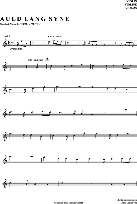 Product gallery: Page 1 of 4 Auld Lang Syne , Hirte, Michael, (violin)