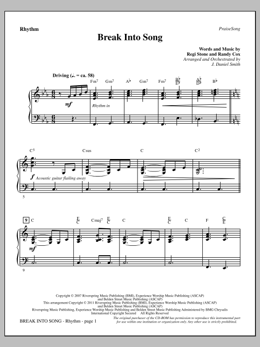 Produktgalerie: Seite 1 von 1 Break Into Song - Rhythm, J. Daniel Smith, Chor