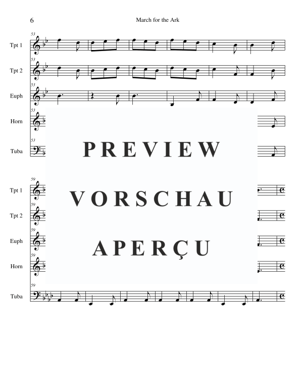 Produktgalerie: Seite 8 von 11 March For The Ark, , BlechblÀser Quintett