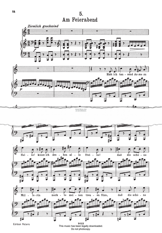 Produktbild zu: Am Feierabend (from 'Die Schöne Müllerin Op.25 D795')