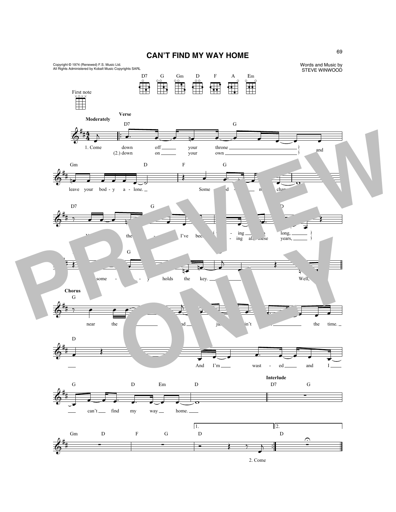 Produktbild zu:  Can't Find My Way Home - Eric Clapton