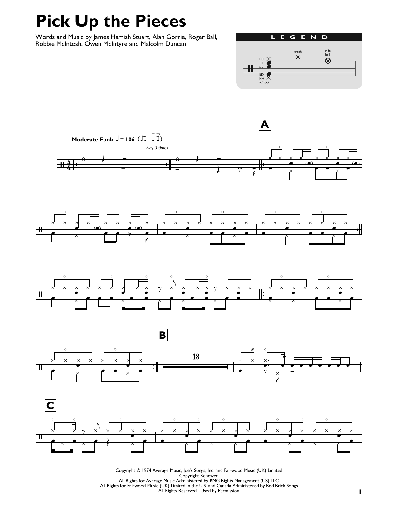 Product gallery: Page 1 of 1 Pick Up The Pieces, Average White Band