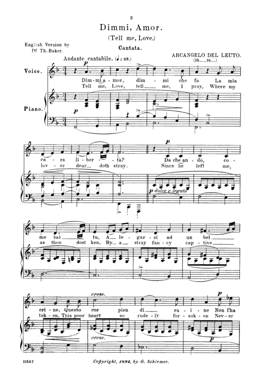 Product picture to: Dimmi AmorArcangelo del Leuto