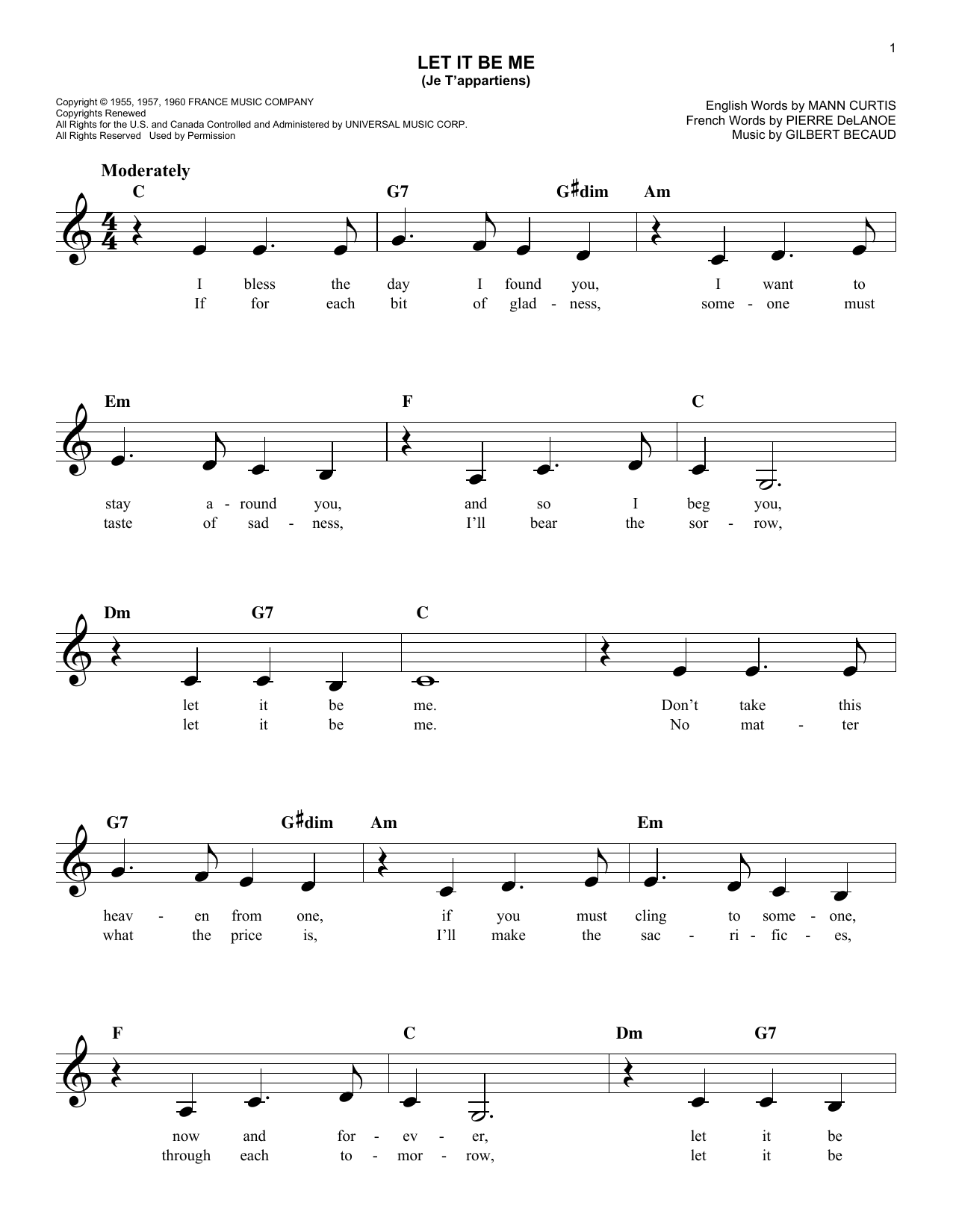 Produktgalerie: Seite 1 von 1 Let It Be Me (Je T'appartiens), Everly Brothers
