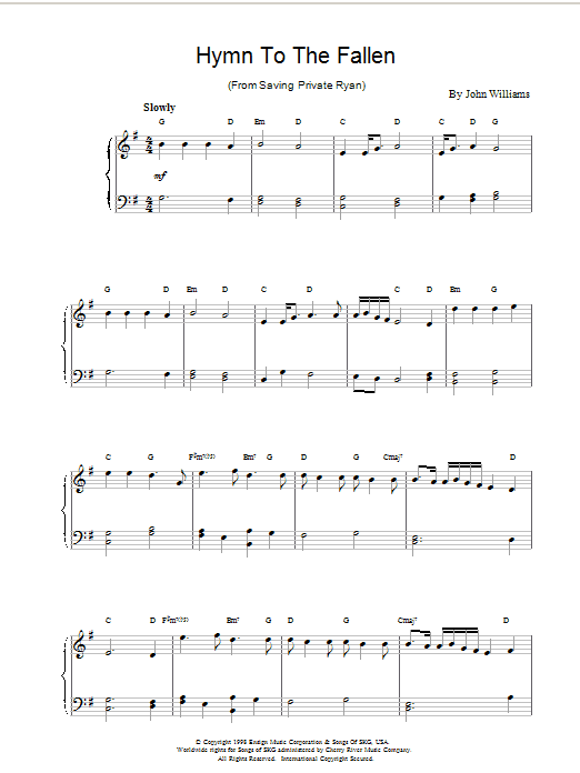 Product gallery: Page 1 of 1 Hymn to the Fallen, John Williams