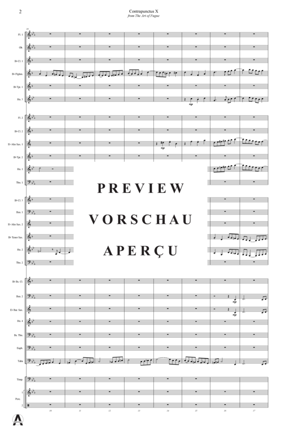 Produktgalerie: Seite 5 von 17 Contrapunctus 10 aus Kunst der Fuge , , (Concert Band)