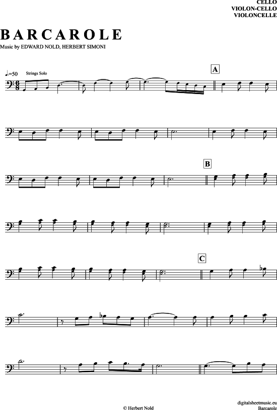 Produktbild zu: Barcarole Edward Simoni