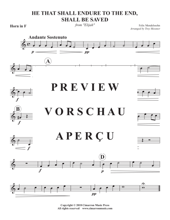 Produktgalerie: Seite 7 von 9 He That Shall Endure to the End, Shall be Saved , , (Blechbläser Quintett)