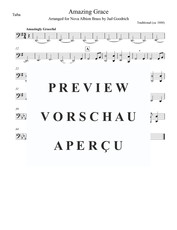 Product gallery: Page 10 of 10 Amazing Grace, , Brass Quintet
