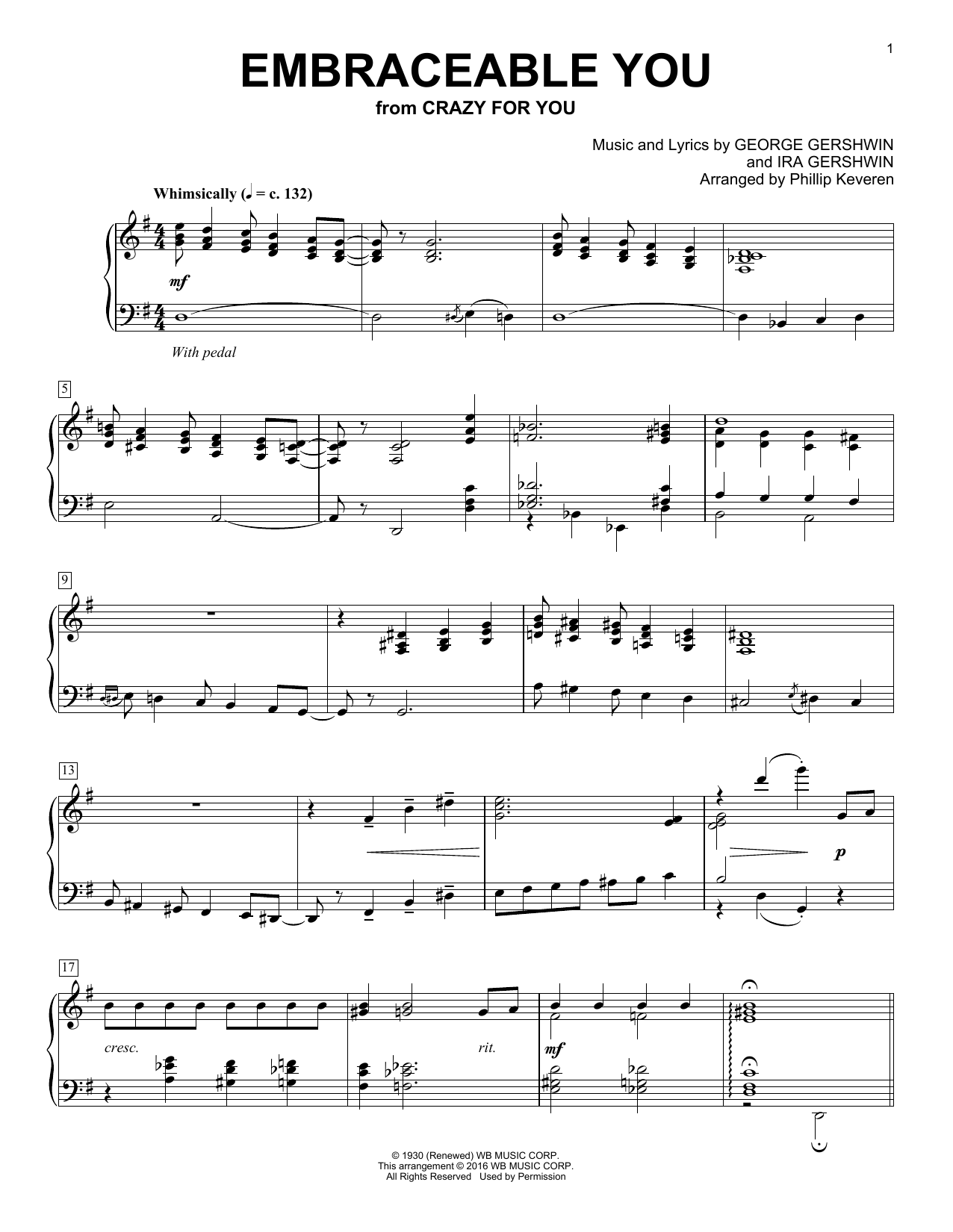 Product picture to: Embraceable You (arr. Phillip Keveren)