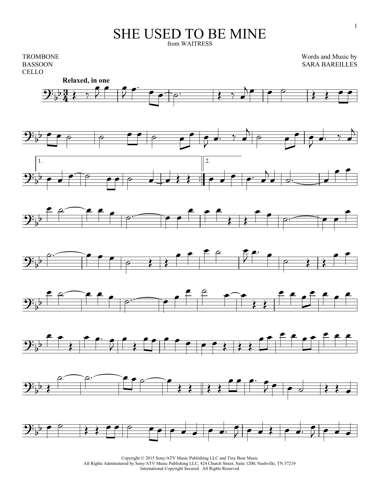 Produktbild zu: She Used To Be Mine (from Waitress)
