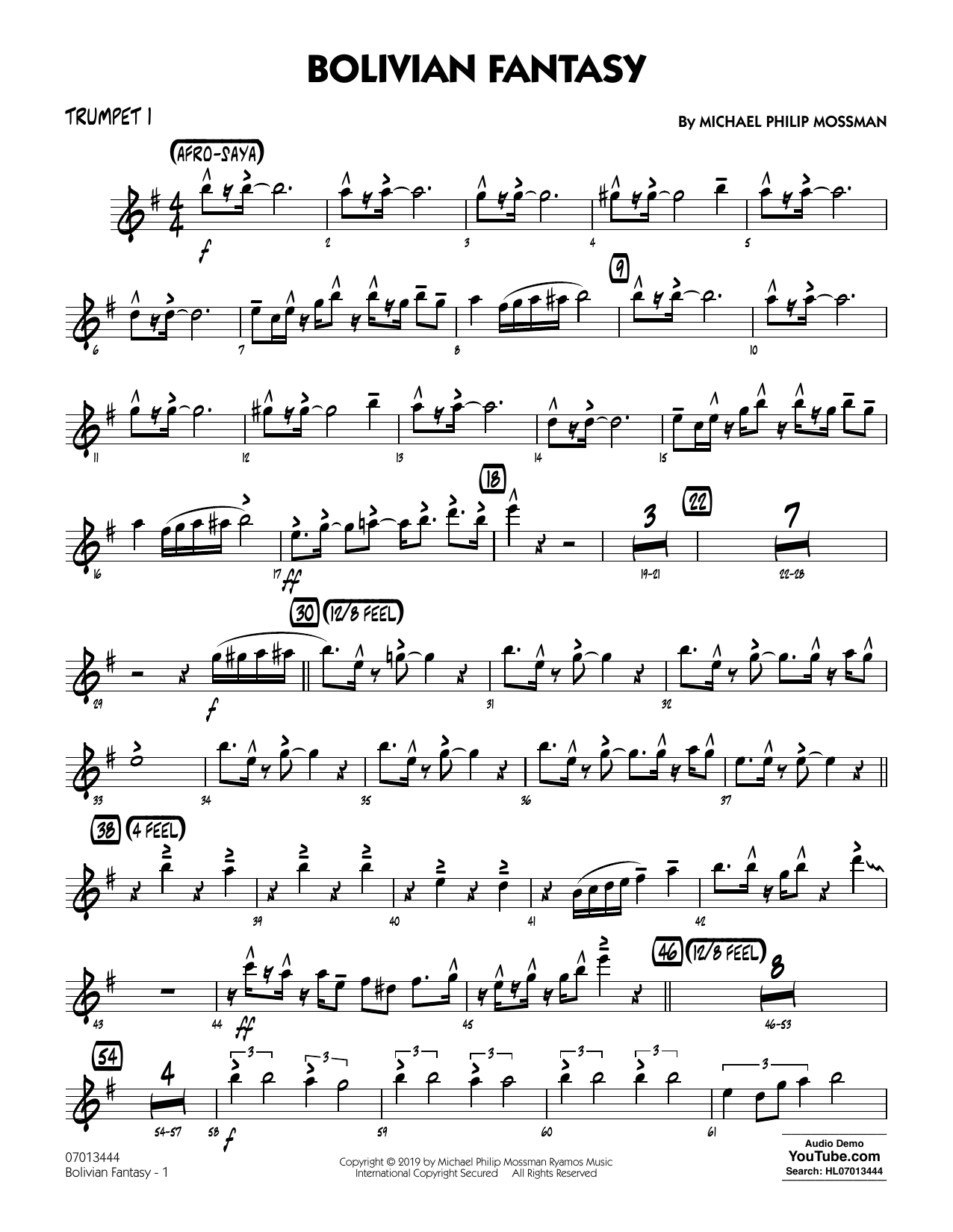 Produktgalerie: Seite 1 von 1 Bolivian Fantasy - Trumpet 1, Michael Philip Mossman