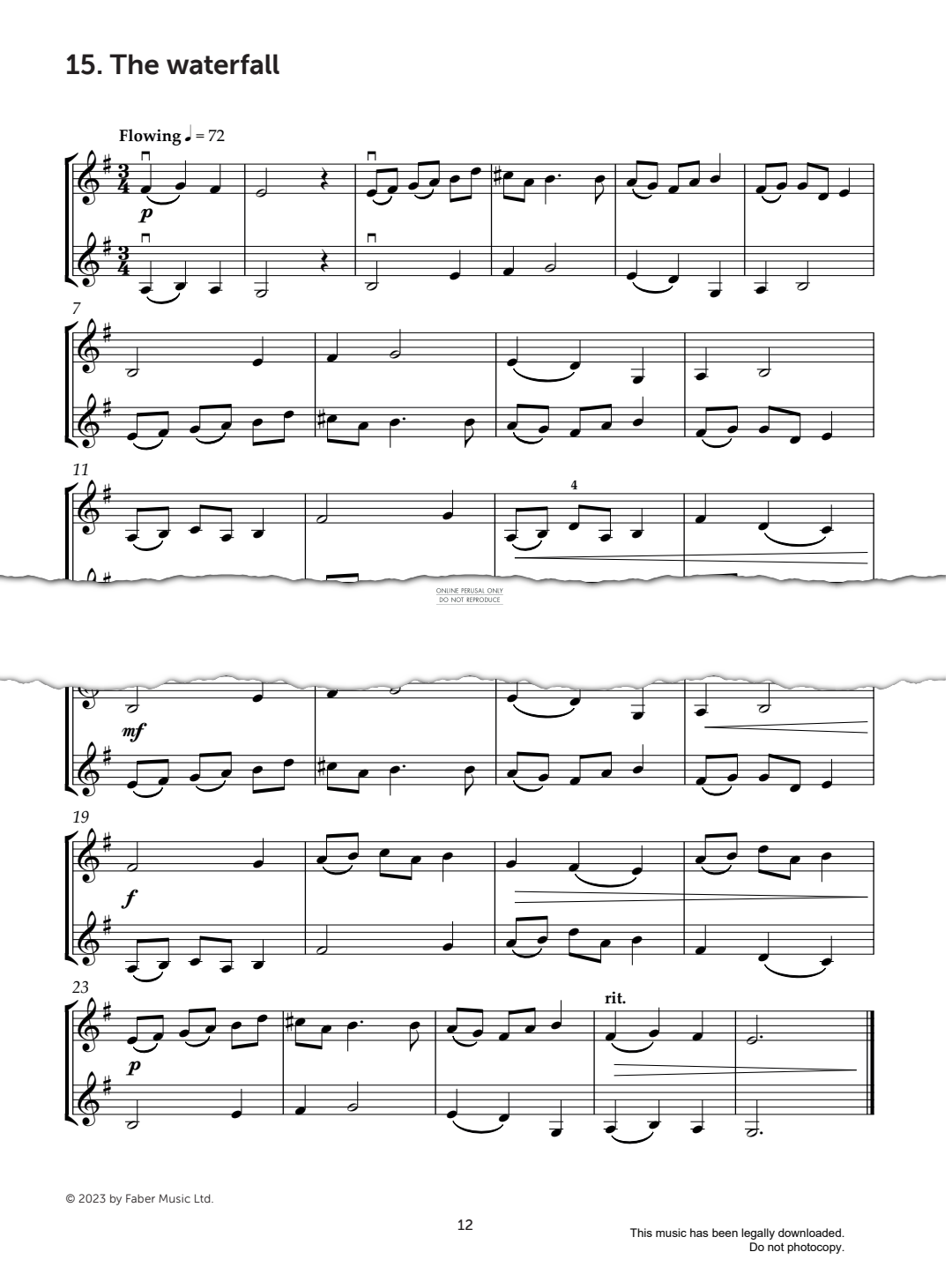 gallery: The Waterfall, Mark Wilson, Violine