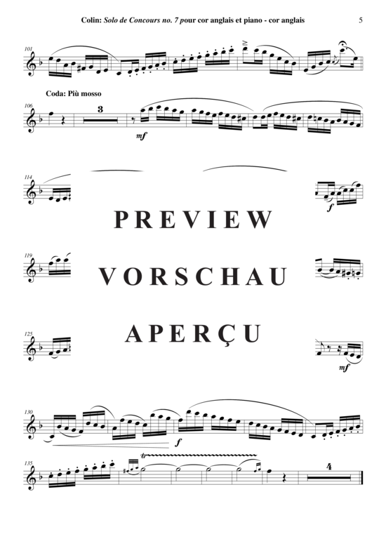 Produktgalerie: Seite 17 von 17 Solo de Concours no. 7 , , (Englischhorn + Klavier)