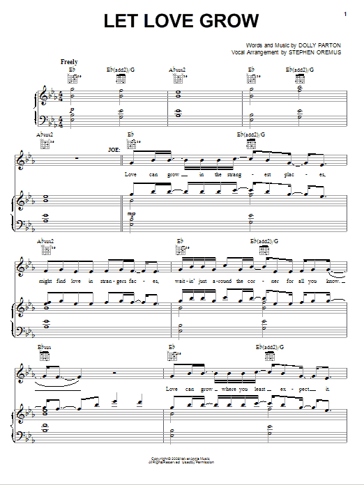 Produktbild zu: Let Love Grow (from 9 to 5: The Musical)