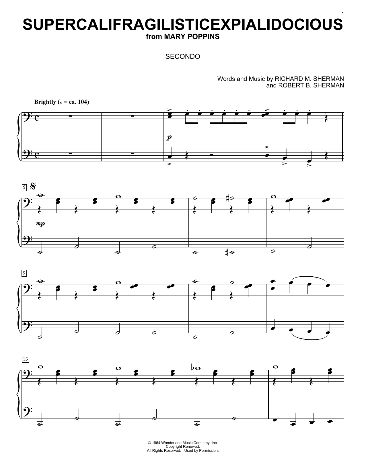 Produktbild zu: Supercalifragilisticexpialidocious (from Mary Poppins)