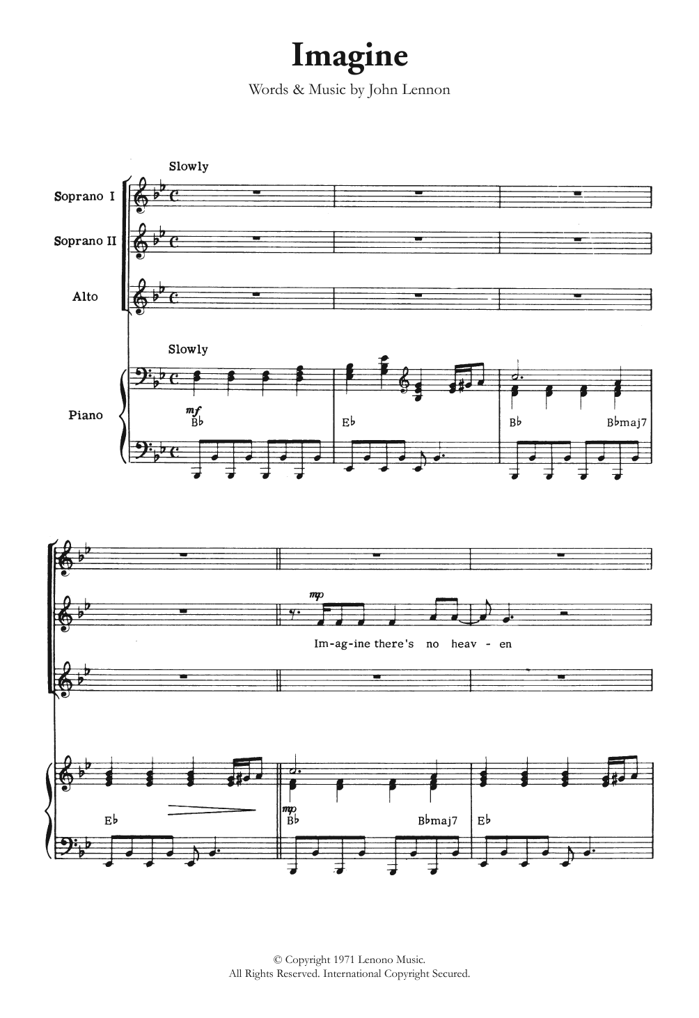 Produktgalerie: Seite 1 von 1 Imagine, John Lennon, Chor