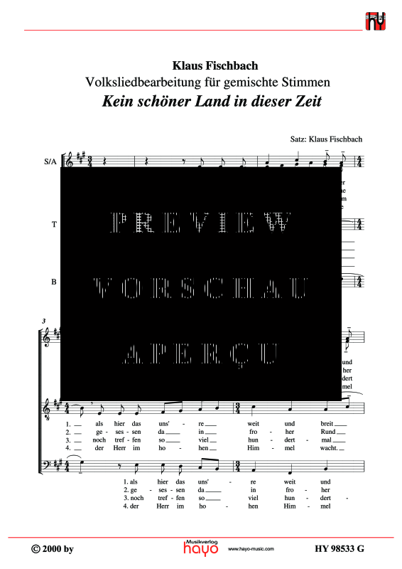 gallery: Kein schöner Land in dieser Zeit, , (Gemischter Chor)
