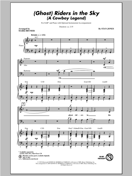 Produktgalerie: Seite 1 von 1 (Ghost) Riders In The Sky (A Cowboy Legend), Mark Brymer, Chor