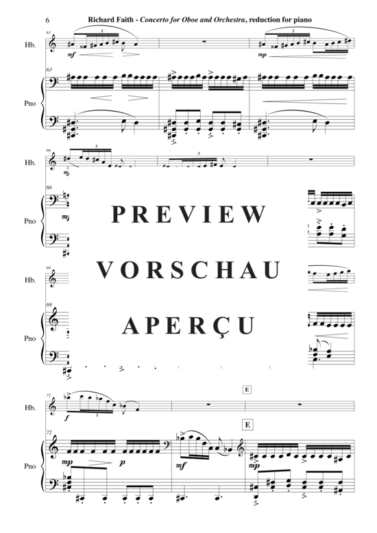 Product gallery: Page 7 of 21 Concerto for oboe and chamber orchestra , , (Oboe + Keyboard)