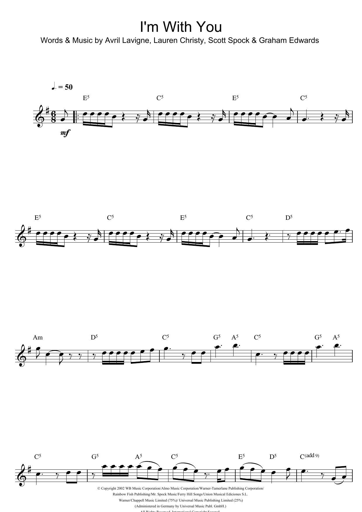 Product gallery: Page 1 of 1 I'm With You, Avril Lavigne