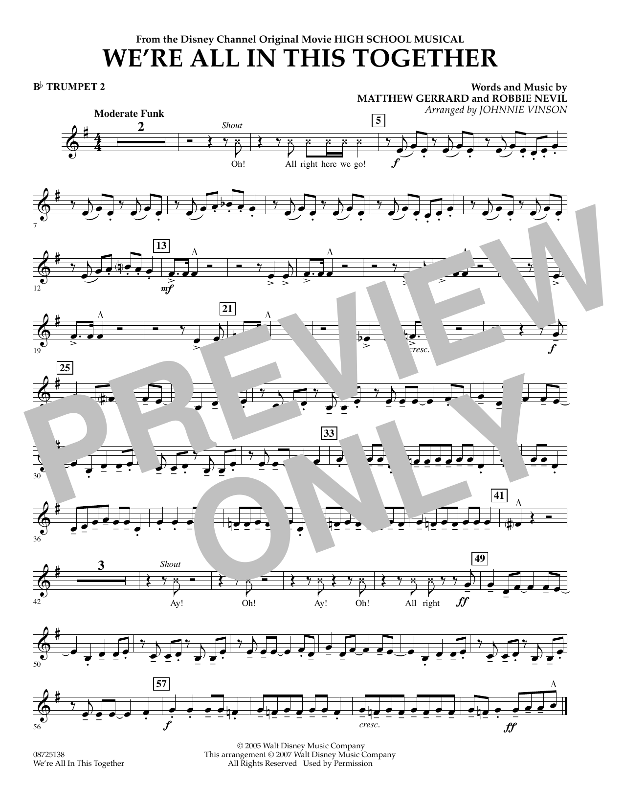 Produktbild zu: We're All In This Together (from High School Musical) - Bb Trumpet 2