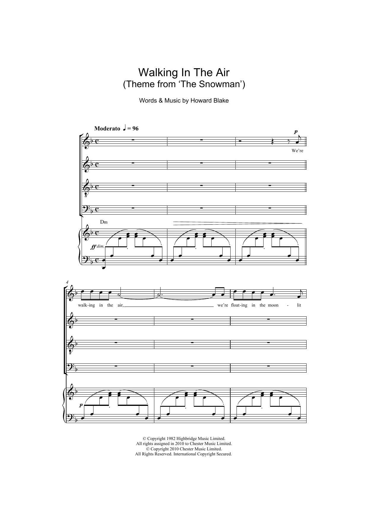 Product gallery: Page 1 of 1 Walking In The Air (theme from The Snowman), Howard Blake