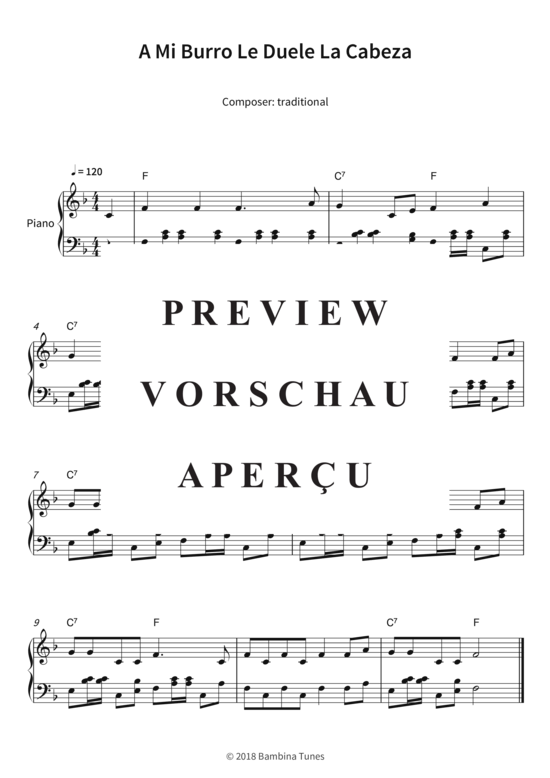 Produktbild zu: A Mi Burro Le Duele La Cabeza traditional