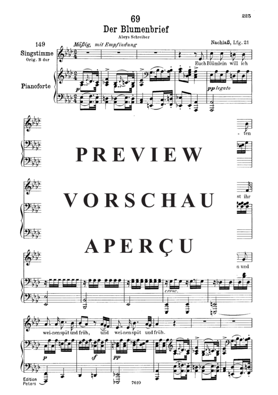 gallery: Der Blumenbrief D.622 , , (Gesang tief + Klavier)