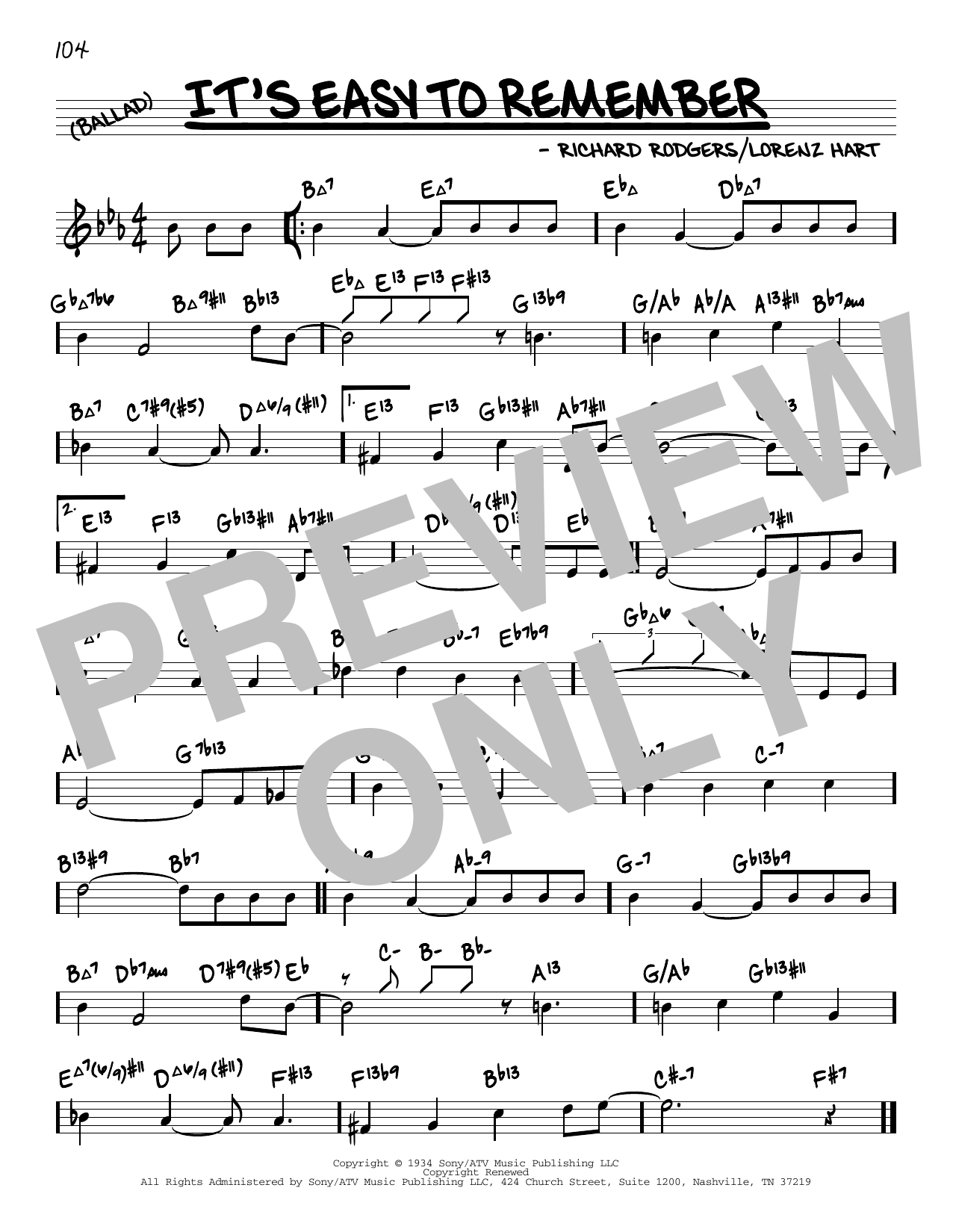 Product picture to: It's Easy To Remember (arr. David Hazeltine)