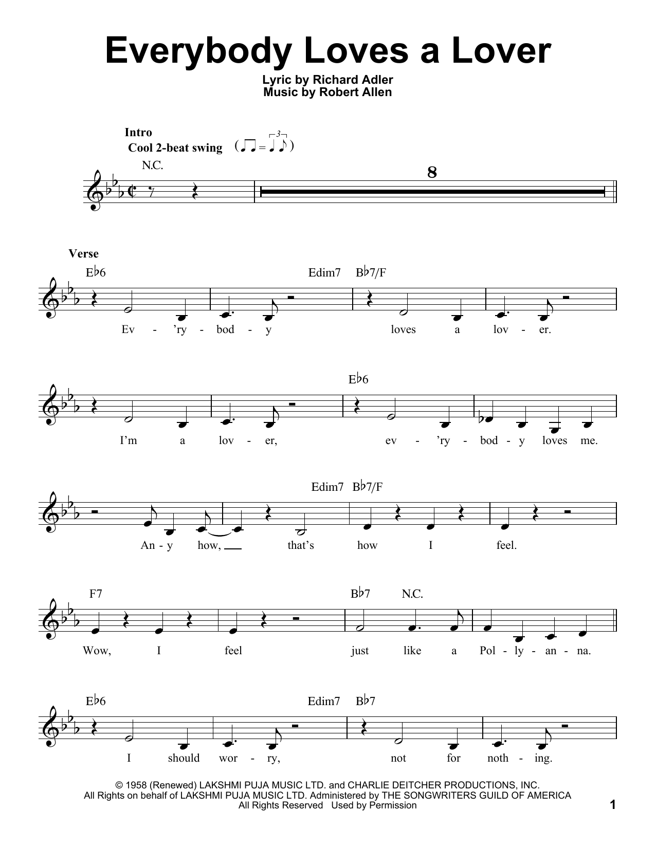 Produktbild zu: Everybody Loves A Lover