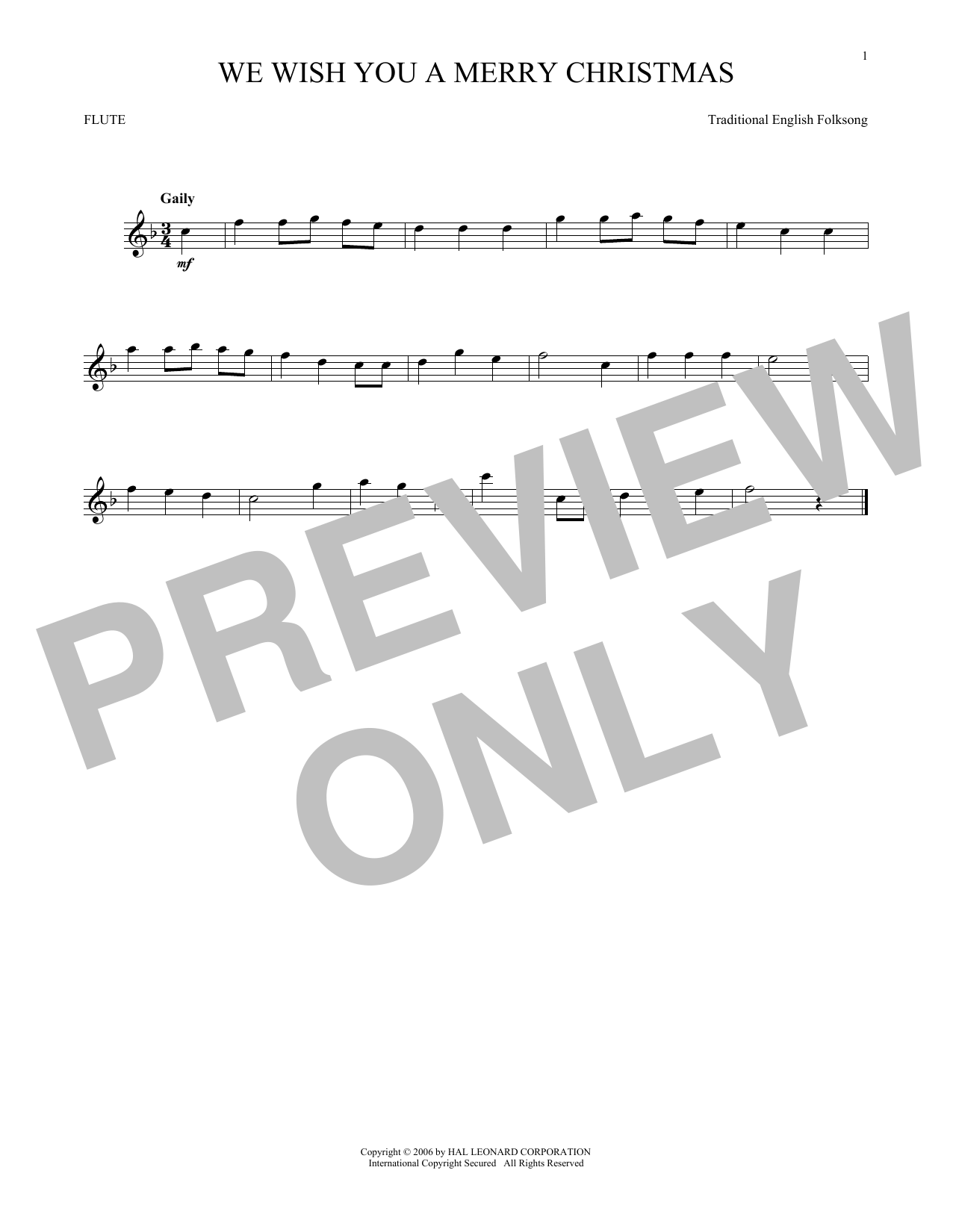 Product gallery: Page 1 of 1 We Wish You A Merry Christmas, Traditional English Folksong