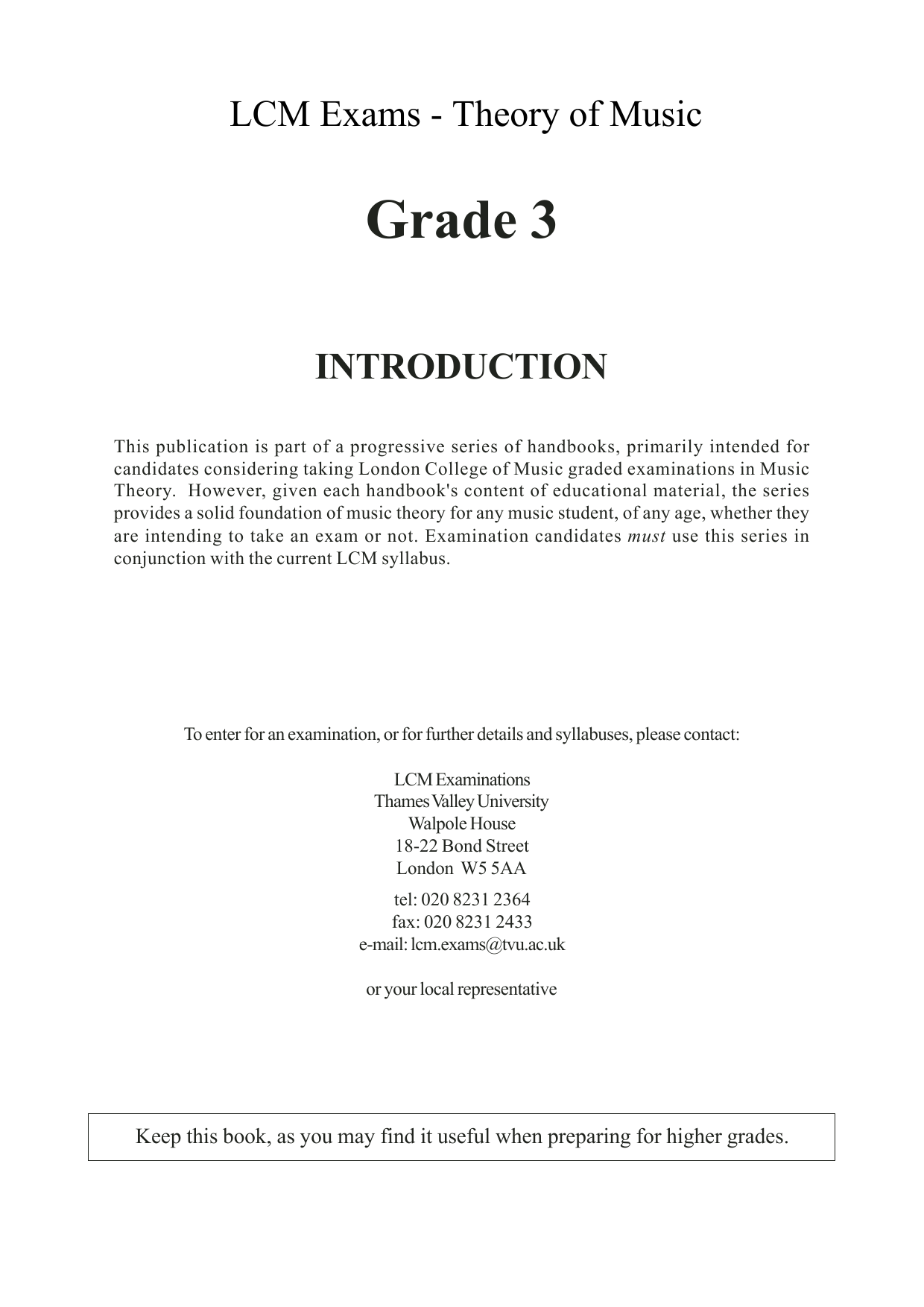 Produktgalerie: Seite 1 von 1 LCME Theory Handbook Grade 3, Barry Draycott and Martyn Williams