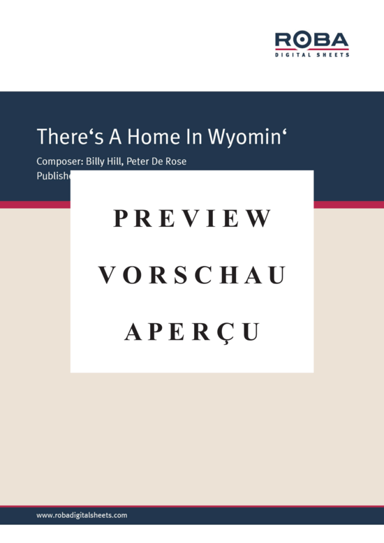 Produktgalerie: Seite 2 von 8 There's A Home In Wyomin' , Popular Standard, Klavier und Gesang